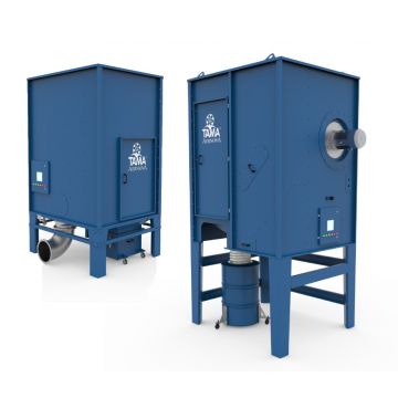 Horizontal cartridge dust collectors