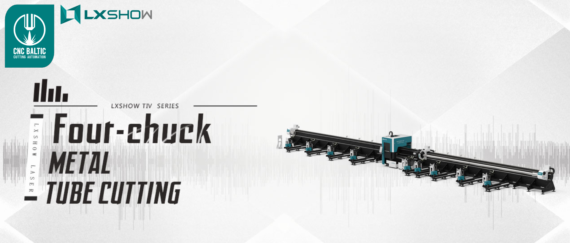 Four chuck tube cutting machine